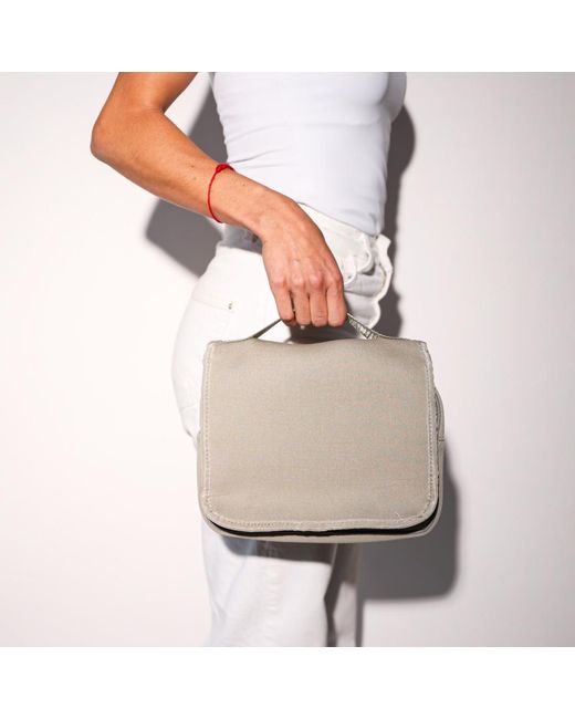 Pop Ups Brand White Toiletry Bag Taupe
