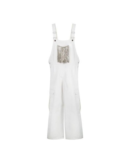 Paloma Lira White Denim Overall