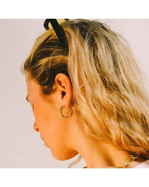 Lala Salama Metallic Classic Mini Hoops