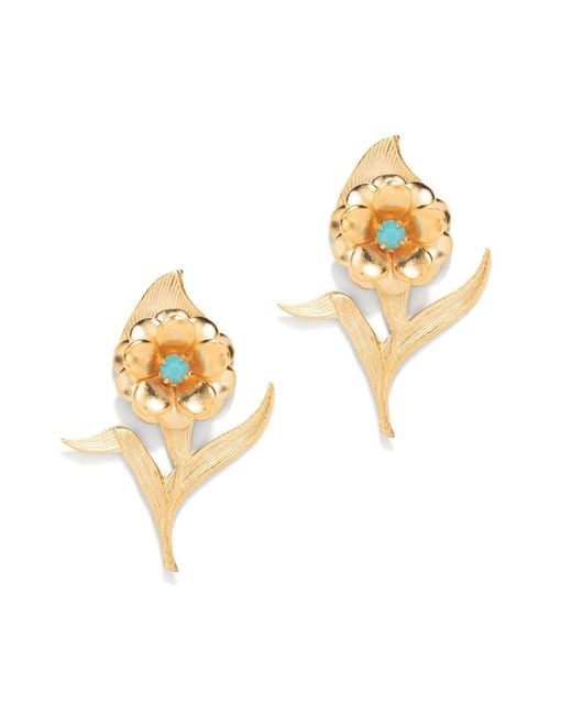 The Pink Reef Metallic Wildflower Stud