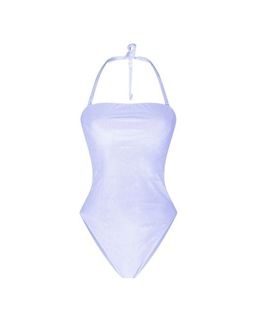 Maison Tangerine Blue Marbella Velvet Swimsuit