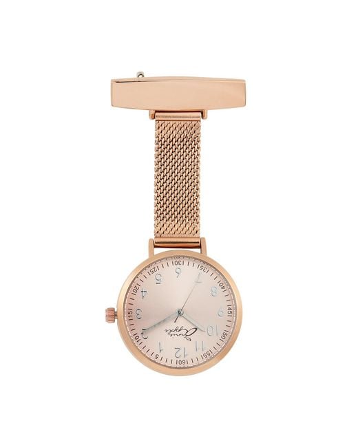 Bermuda Watch Company Natural Annie Apple Meraki Blush Mesh Fob 35