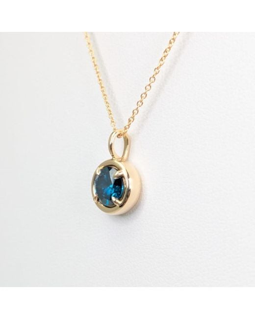 Rahul's Jewels Blue 1.01 Carat Genuine Diamond Round Solstice Pendant