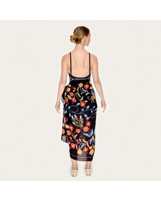Jessie Zhao New York Blue Beach Sarong Wrap