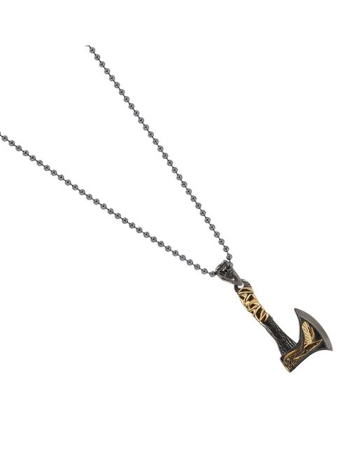 Ebru Jewelry Metallic Viking Warrior Axe Sterling & Pendant Chain Necklace for men