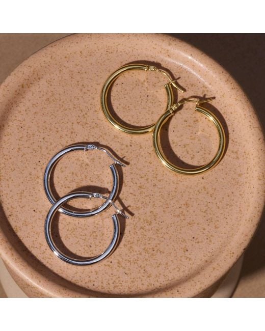 Zohreh Metallic Large Statement Hoop Earring Pair 9K