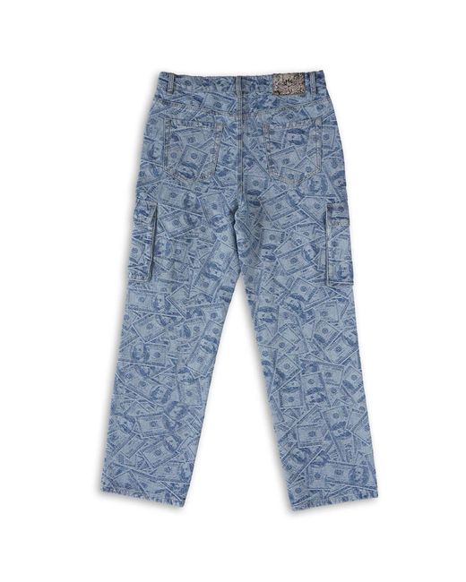 VERYRARE Blue Dollar Dollar Bills Pants for men