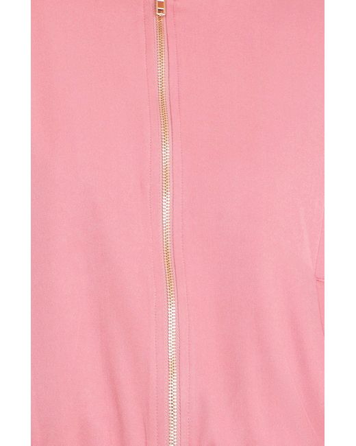 Yumi' Pink Relaxed Lightweight Bomber Jacket