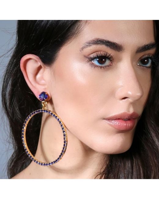 Vicki Sarge Black The Large Hoop Earrings