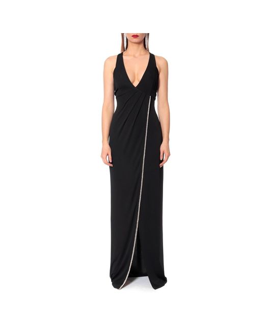 AGGI by HALEWSKI Black Carla Night Fall Evening Maxi Dress
