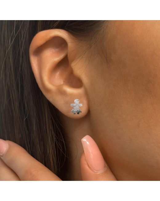 Unaloe White Hammered Sterling Girl Earrings – Symbol Of Maternal Love – Jewellery For