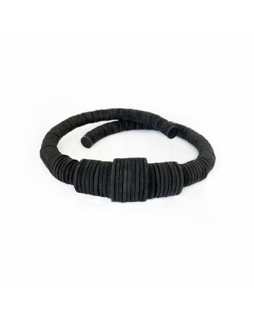 WAIWAI Black Gradient Leather Choker
