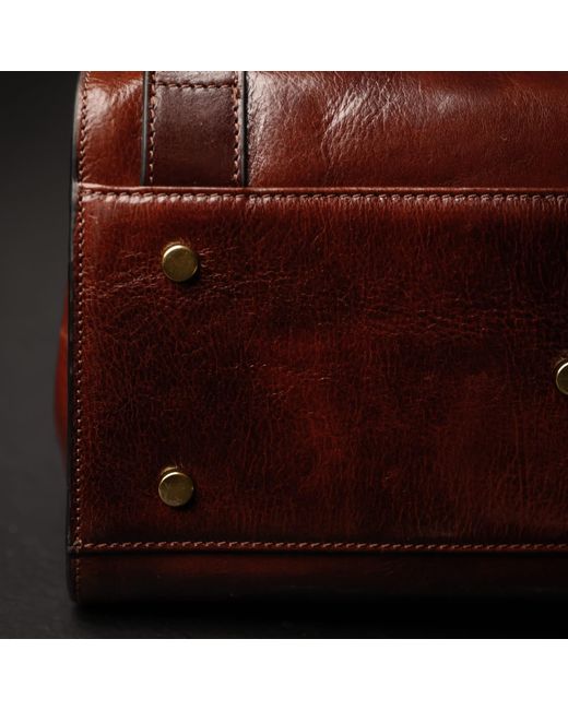 Time Resistance Brown Leather Backpack for men