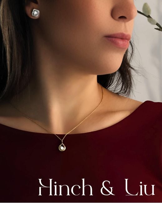 Hinch & Liu Metallic Lab Grown Diamond Solitaire Pendant