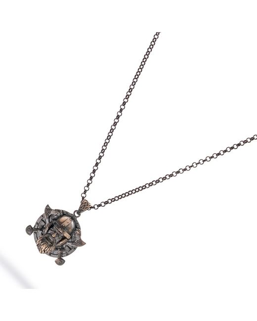 Ebru Jewelry Metallic Storm Breaker Viking Sterling Necklace for men
