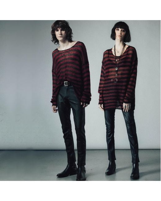 Other Uk Purple Oversized Stripe Navarro Jumper