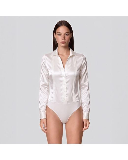 Maan Istanbul White Shirt With Bodysuit
