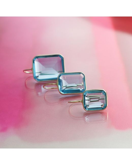 Hye Jane Jewelry Blue Small Gemma Quartz Earrings