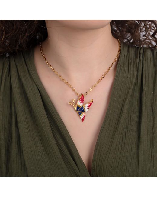 Milou Jewelry Multicolor Butterfly Necklace