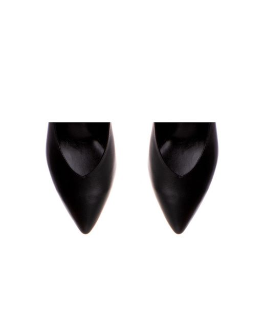 The 5Th Element Black Celine Leather Kitten Heel