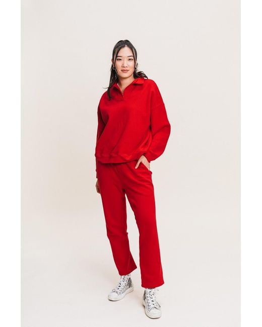 Ocio Leisurewear Red Polo Crew