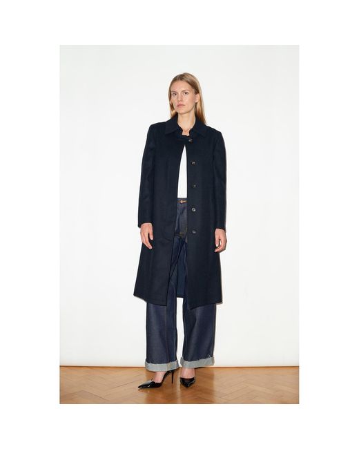 Hegarty Blue Single Breasted Overcoat