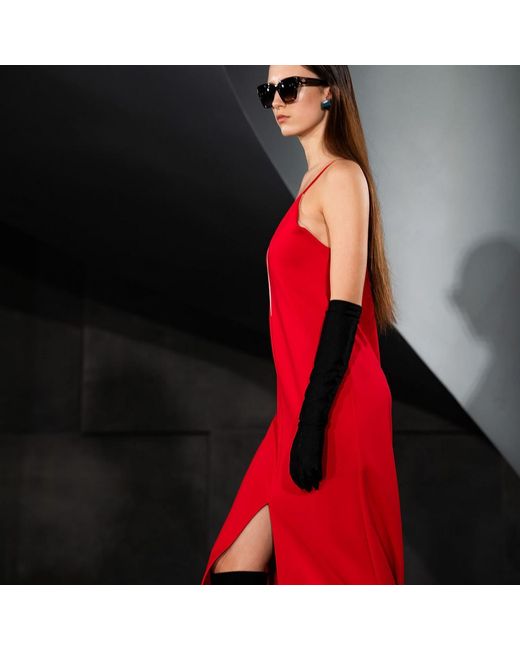 Laura Daili Red Neutrals Scarlet Elegance Maxi Dress