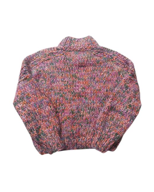 Essien & Emre Red Volatica Wool Mohair Hand Knit Jumper
