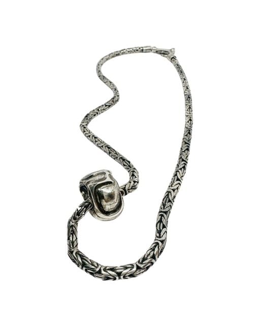 Tg-Jewellery by Tamara Gervasio Metallic Sterling Skull Pendant Necklace – Oneself Japanese Symbol Engraving for men