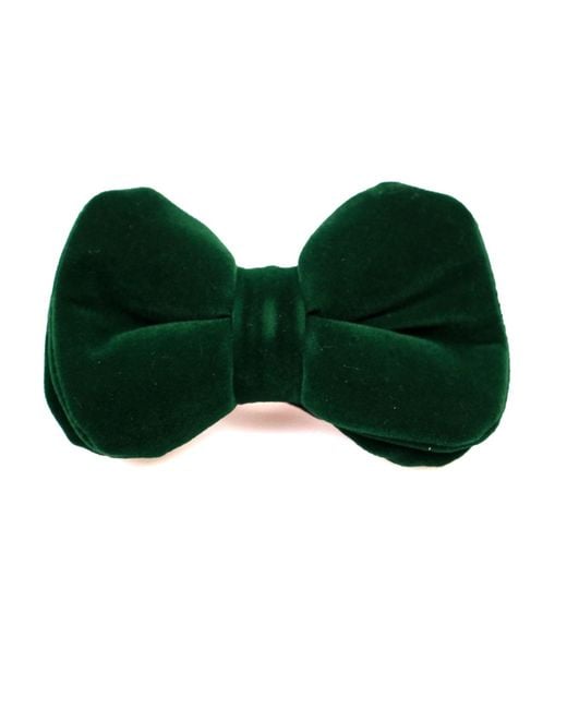 DAVID WEJ Green Velvet Pretied Bow Tie – for men