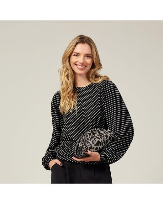 Nooki Design Black Lucinda Clutch Bag-Snake