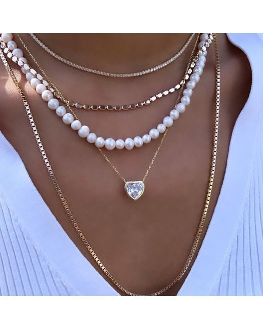 SHYMI Metallic Thin Dot Chain