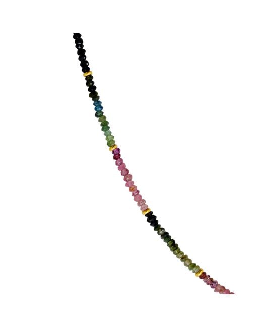 Bombyx House Metallic Tiny Tourmaline Ombre Bead Long Necklace