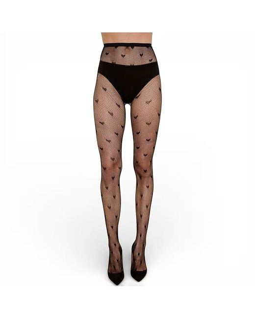 HIGH HEEL JUNGLE by KATHRYN EISMAN Brown Sweetheart Fishnet Tights