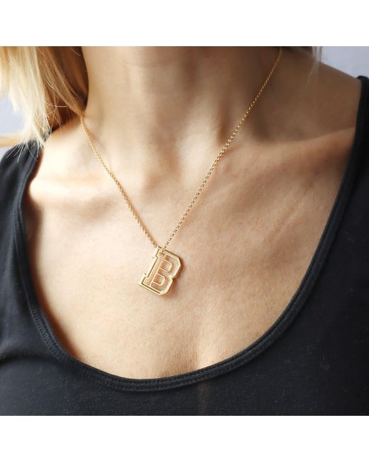 Hye Jane Jewelry Metallic Varsity Initial Necklace