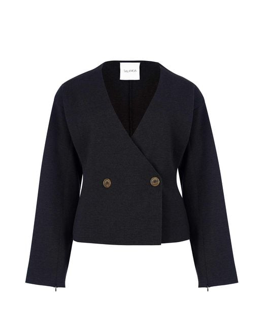 SALANIDA Blue Galante Knitted 100% Merino Blazer