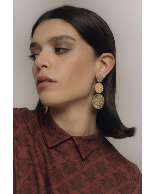 Lavani Jewels Metallic Geyser Earrings