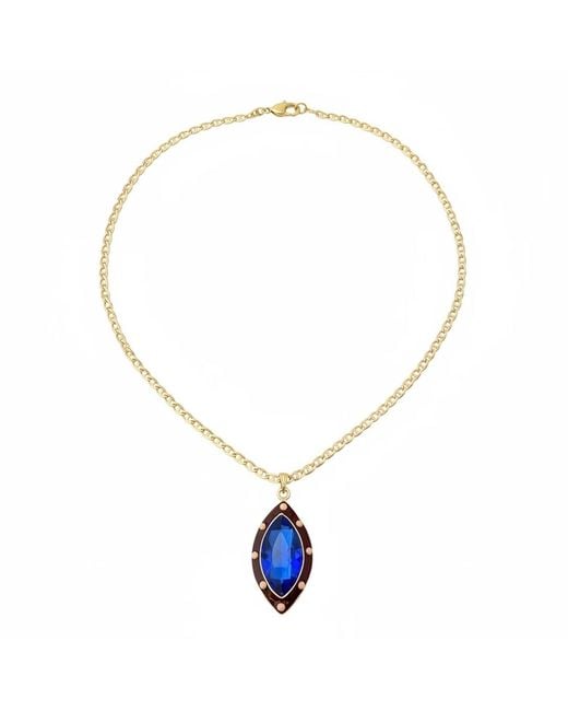 By Virgo Blue Gemma Notte Necklace