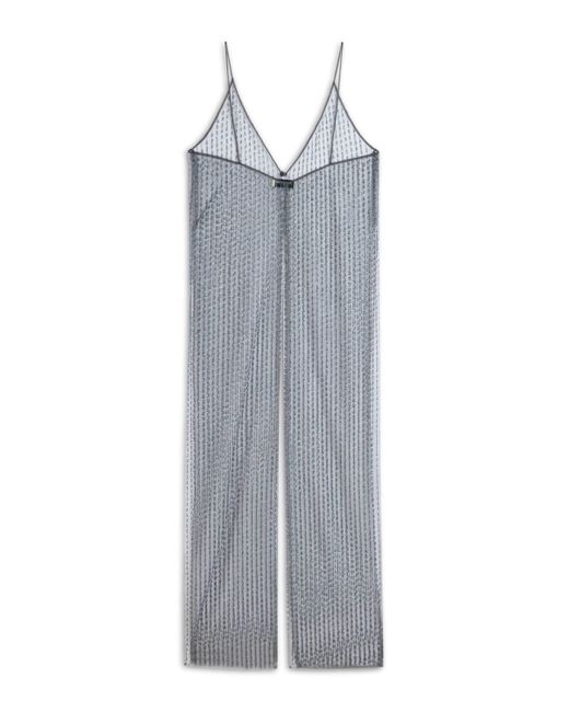 Nocturne Gray Anthracite Bead Embroidered Maxi Vest