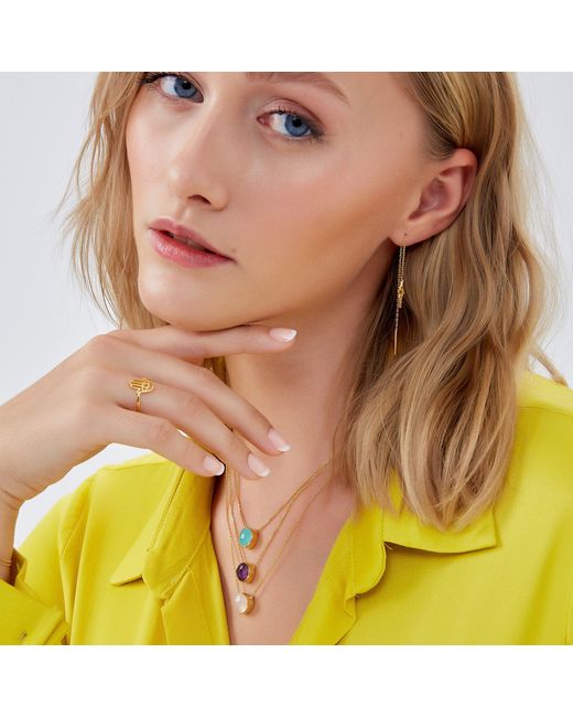 Spero London Metallic Hamsa Hand Adjustable Ring
