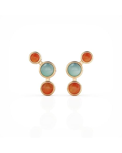 Linda Fiore Metallic Aurora Earrings Vermeil