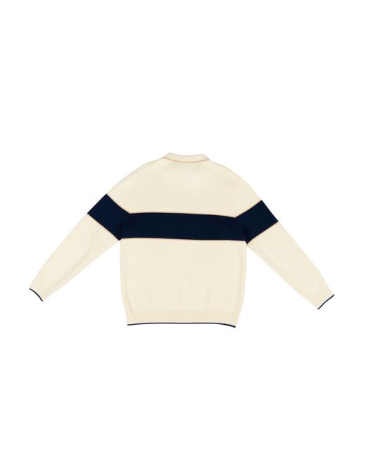 FELLA SWIM Blue Boris Quarter-Zip Sweater for men