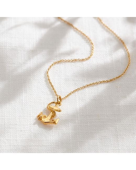 Posh Totty Designs Metallic Rope & Anchor Necklace