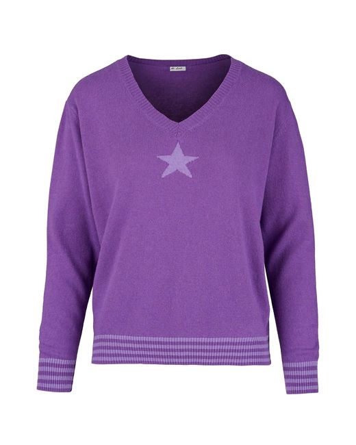 At Last Purple Cashmere Mix Sweater