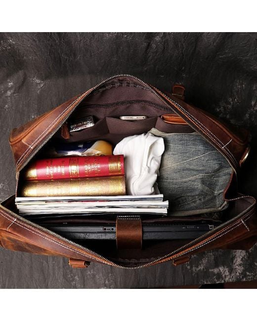 Touri Black Dark Worn Look Weekender for men