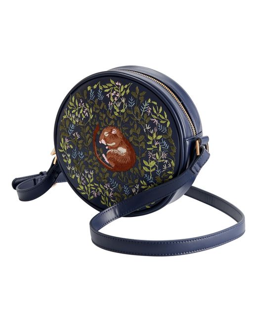 Fable England Gray X Chloe Giordani Dormouse Embroidered Round Saddle Bag