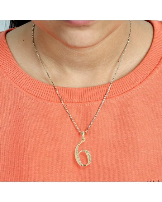 Artisan Metallic Diamond Number 6 Pendant