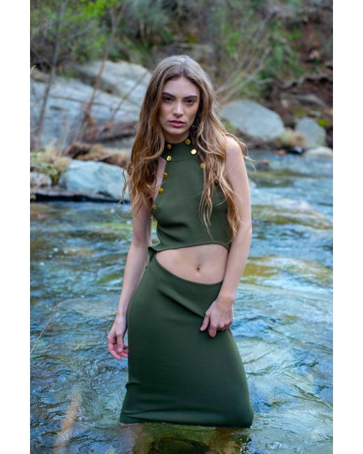 Catnip and Seaweed Green The Dryad Midi Dress