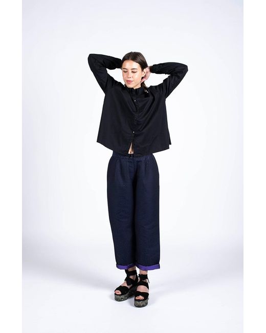Lo Neel Black Fiby Button-Up Shirt