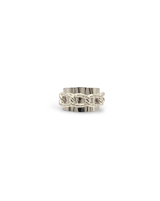 Jaredjamin White Charlie Chain Ring for men